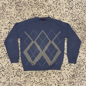 Murano Men’s Merino Wool Long Sleeve Patterned Pullover - Sz L